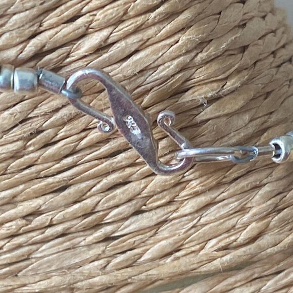 Sterling silver necklace & millefiori pendant - Picture 6 of 6